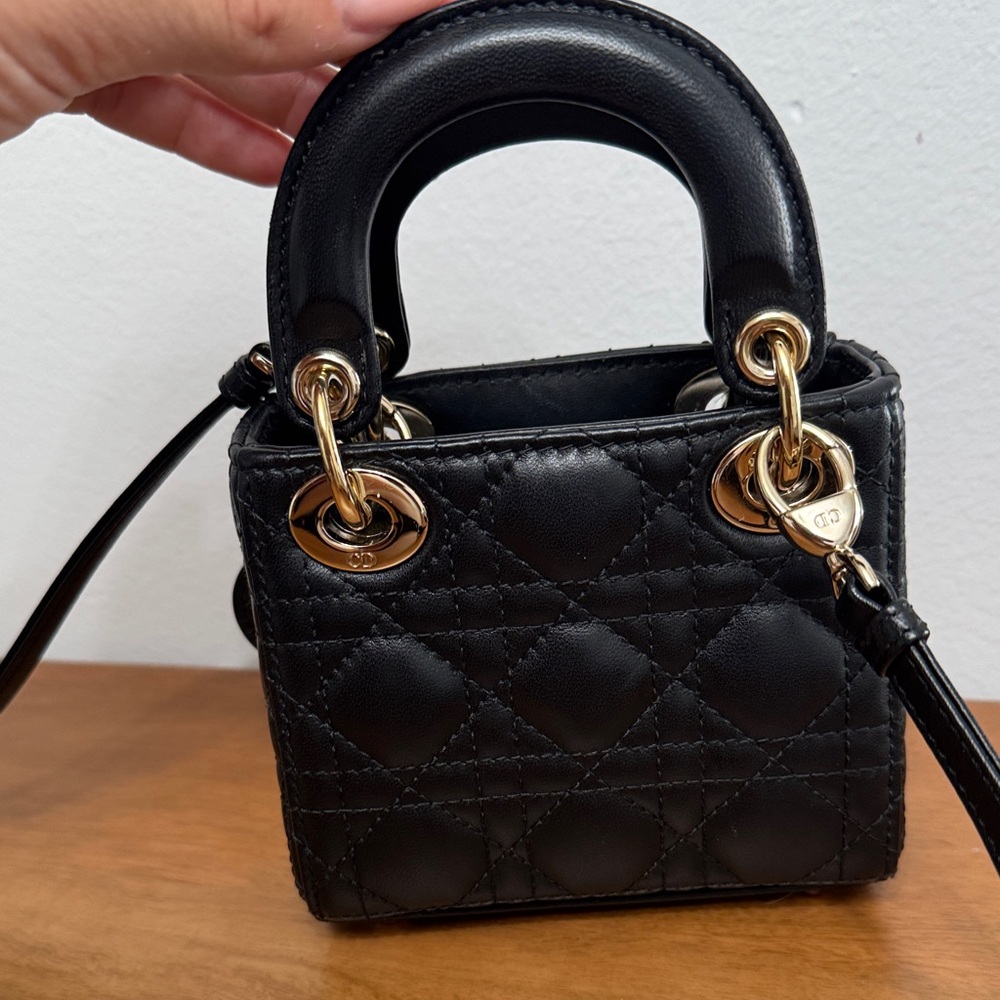 Dior Black Micro lady Dior Bag with Gold Hardware - Picture 2 of 8